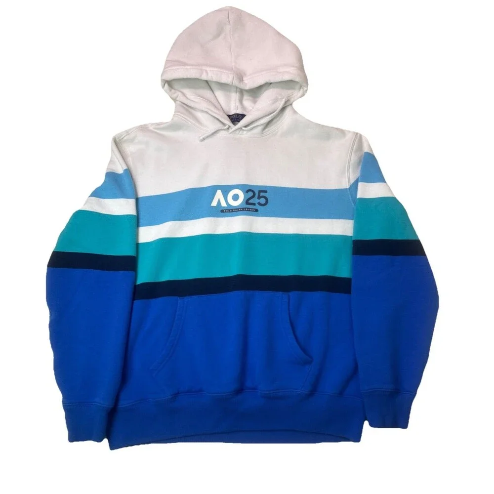 Polo Ralph lauren Australia open Fleece Terry Pullover Hoodie Men’s size large